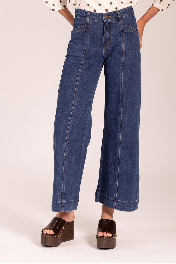 Claudia Deep Ocean Denim Jeans by Atte. The Label