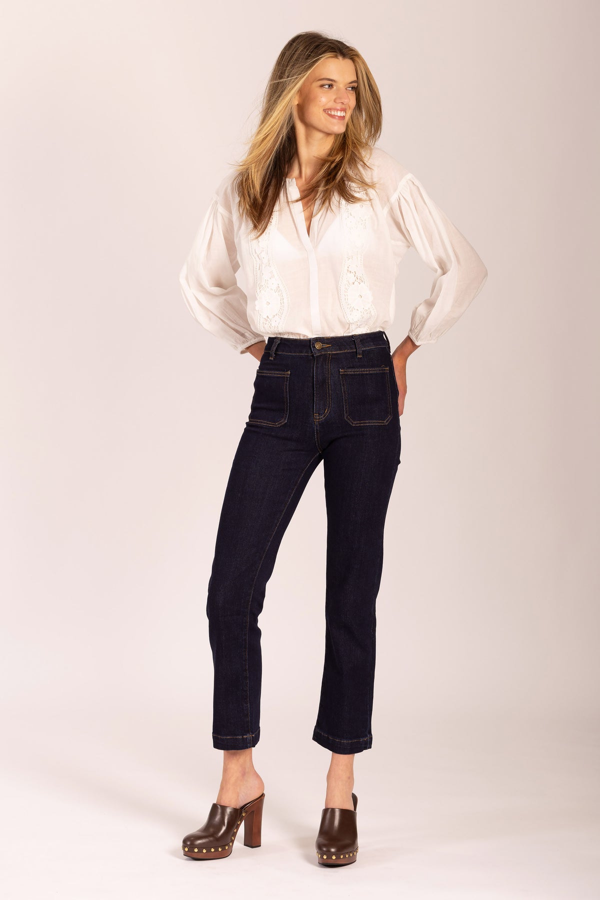TWENTY LACE WHITE COTTON SHIRT