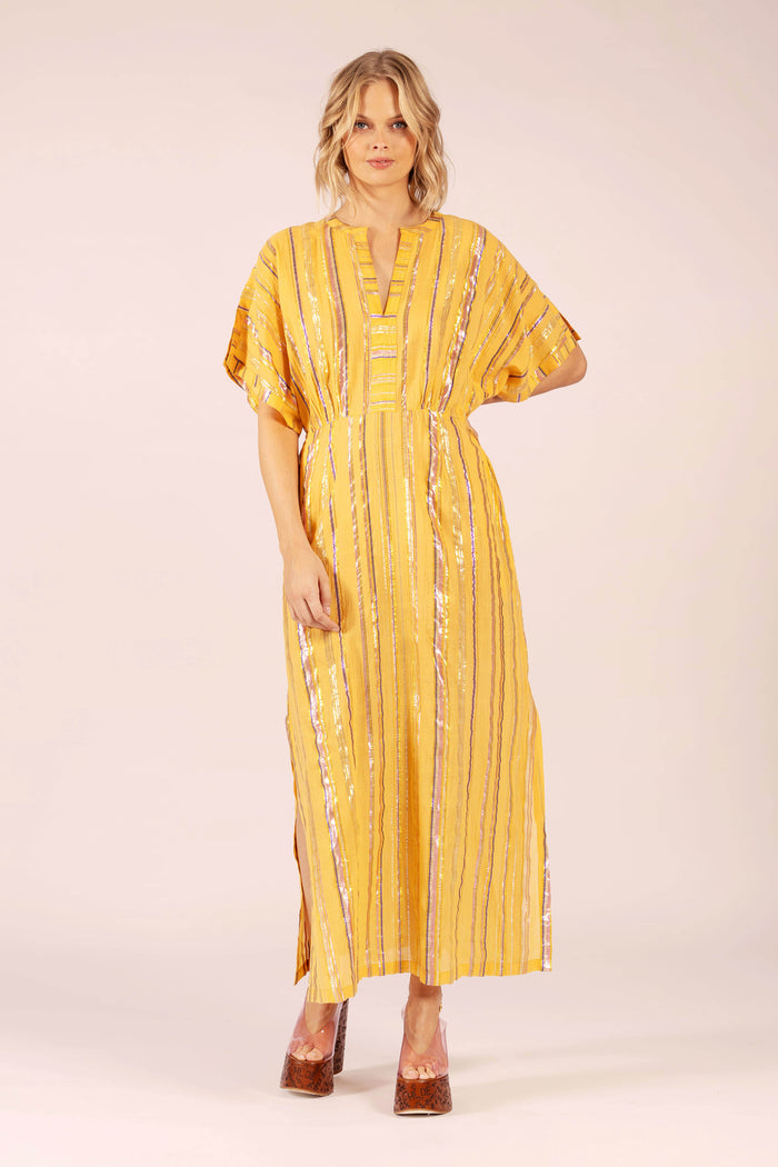 SAMPLE 1316 NORMAN CANDY STRIPE MAXI DRESS