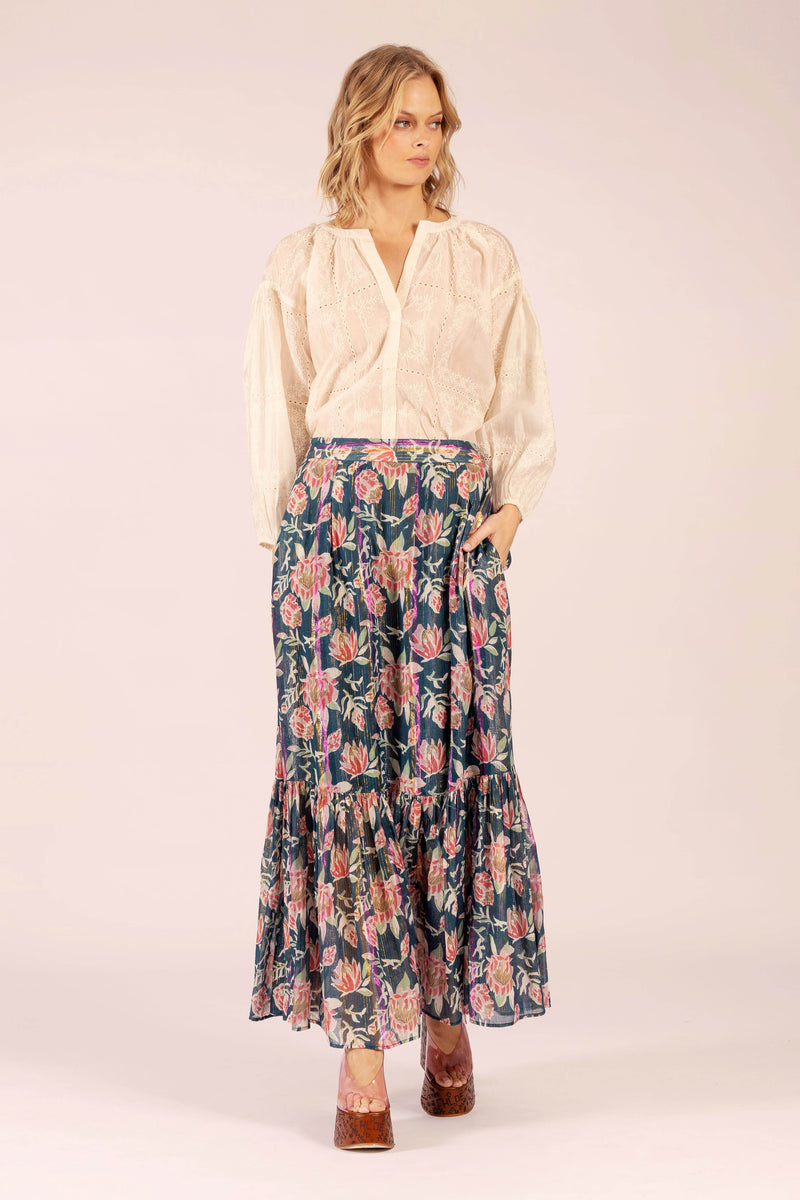 TWENTY SARAH LACE IVORY SHIRT
