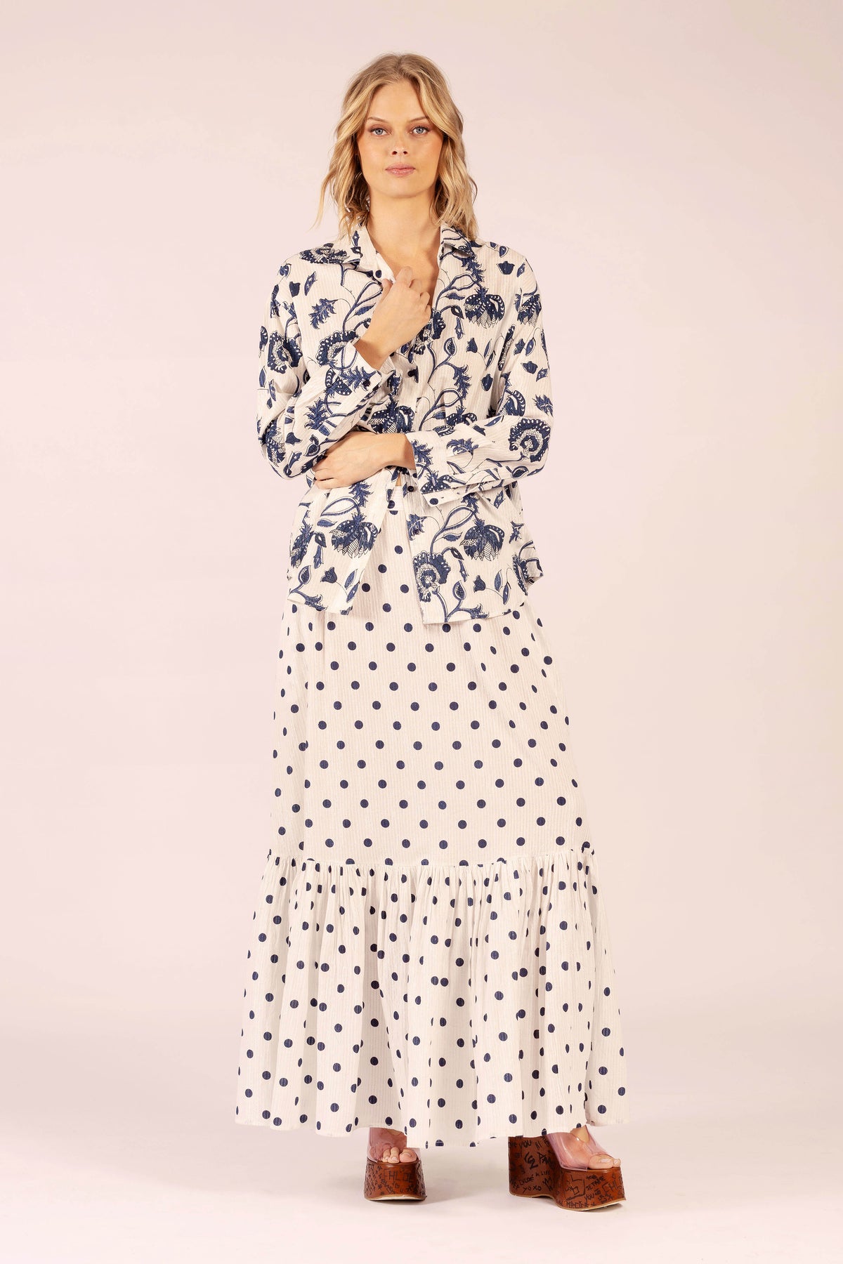 BALLET POLKA DOT COTTON SKIRT