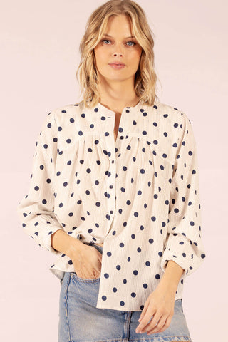 TWENTY WREATH NAVY COTTON SHIRT