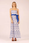 CHERISH SCALLOP LACE BLUE MAXI DRESS