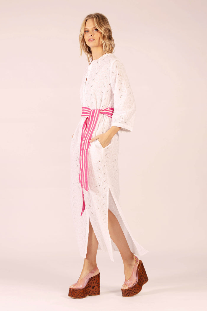 CIRQUE SHELL LACE MAXI DRESS