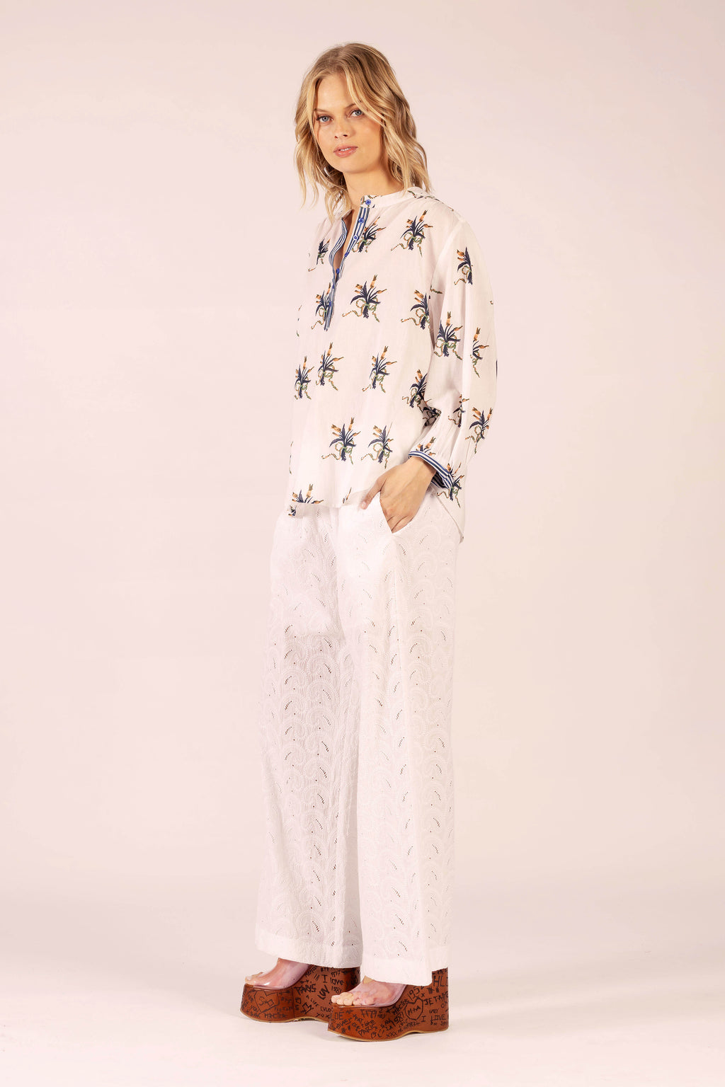 SHAMBALA LACE COTTON PANTS