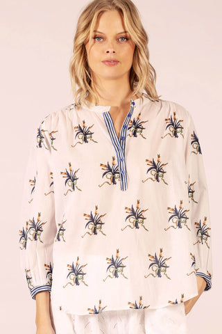 TWENTY WREATH NAVY COTTON SHIRT