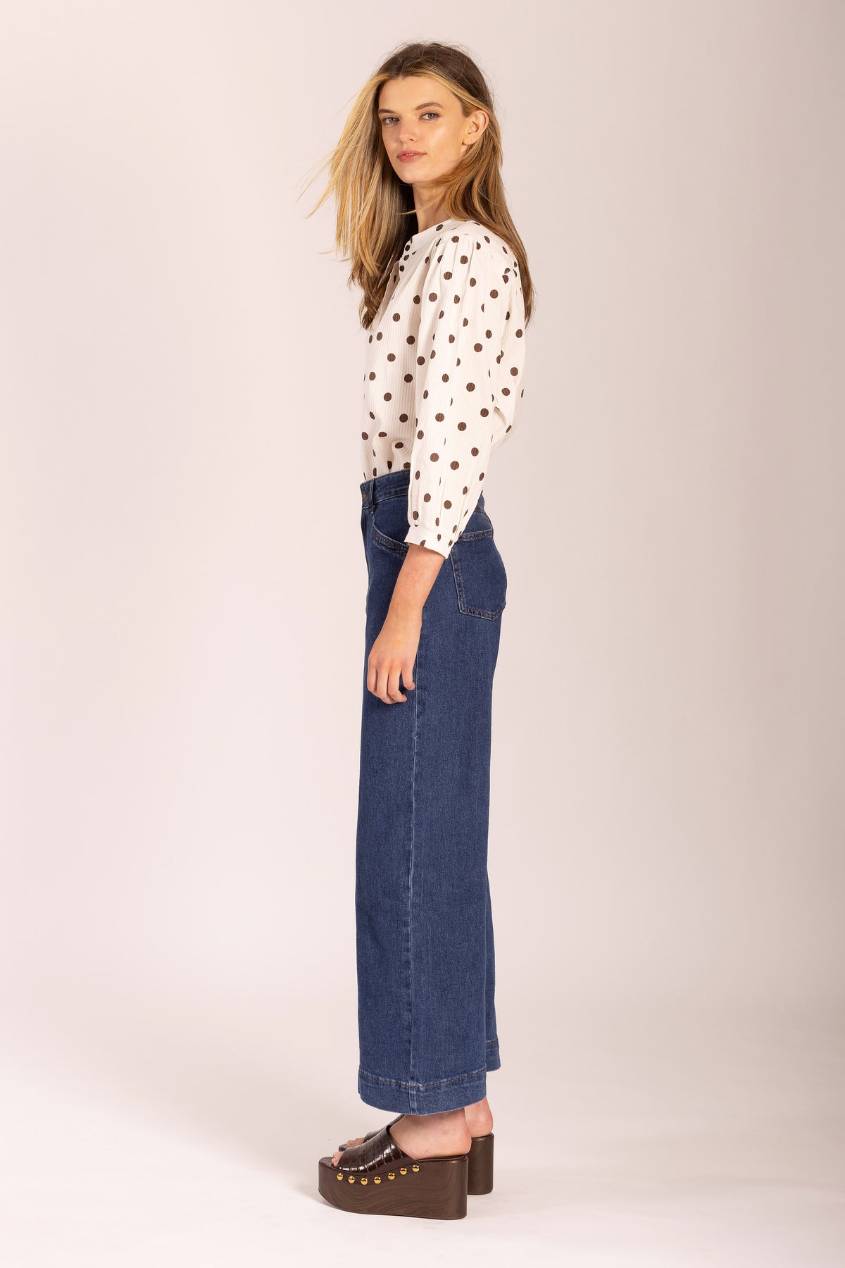 JANE POLKA COTTON SHIRT