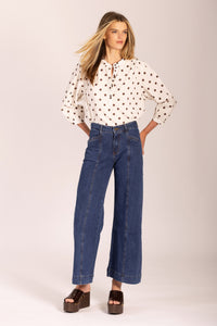 JANE POLKA COTTON SHIRT