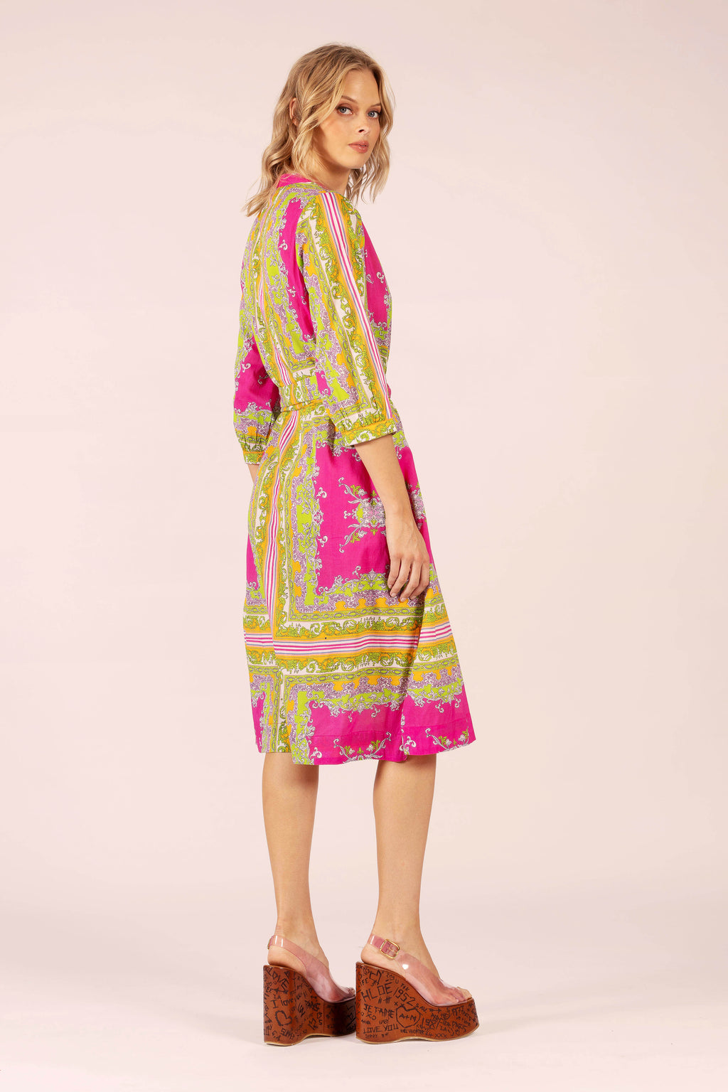 CIRQUE ARIA EMERALD COTTON MIDI