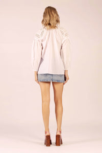 SAMPLE 1352 TWENTY INSERT LACE SHIRT WHITE