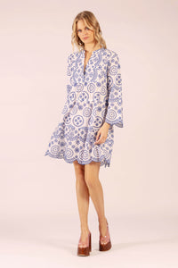 MOROCCO COTTON SCALLOP LACE MIDI