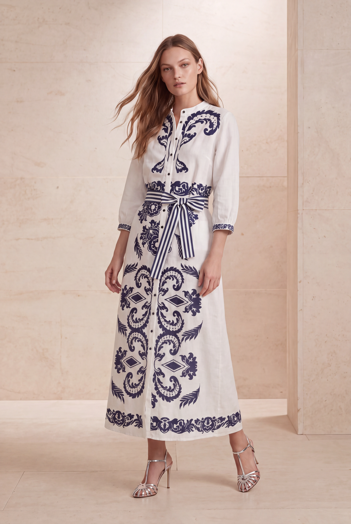 CIRQUE LONG JEWEL COTTON DRESS