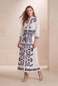 CIRQUE LONG JEWEL COTTON DRESS