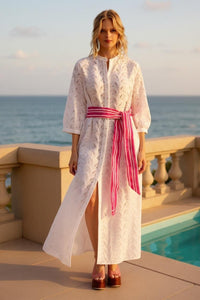 CIRQUE SHELL LACE MAXI DRESS