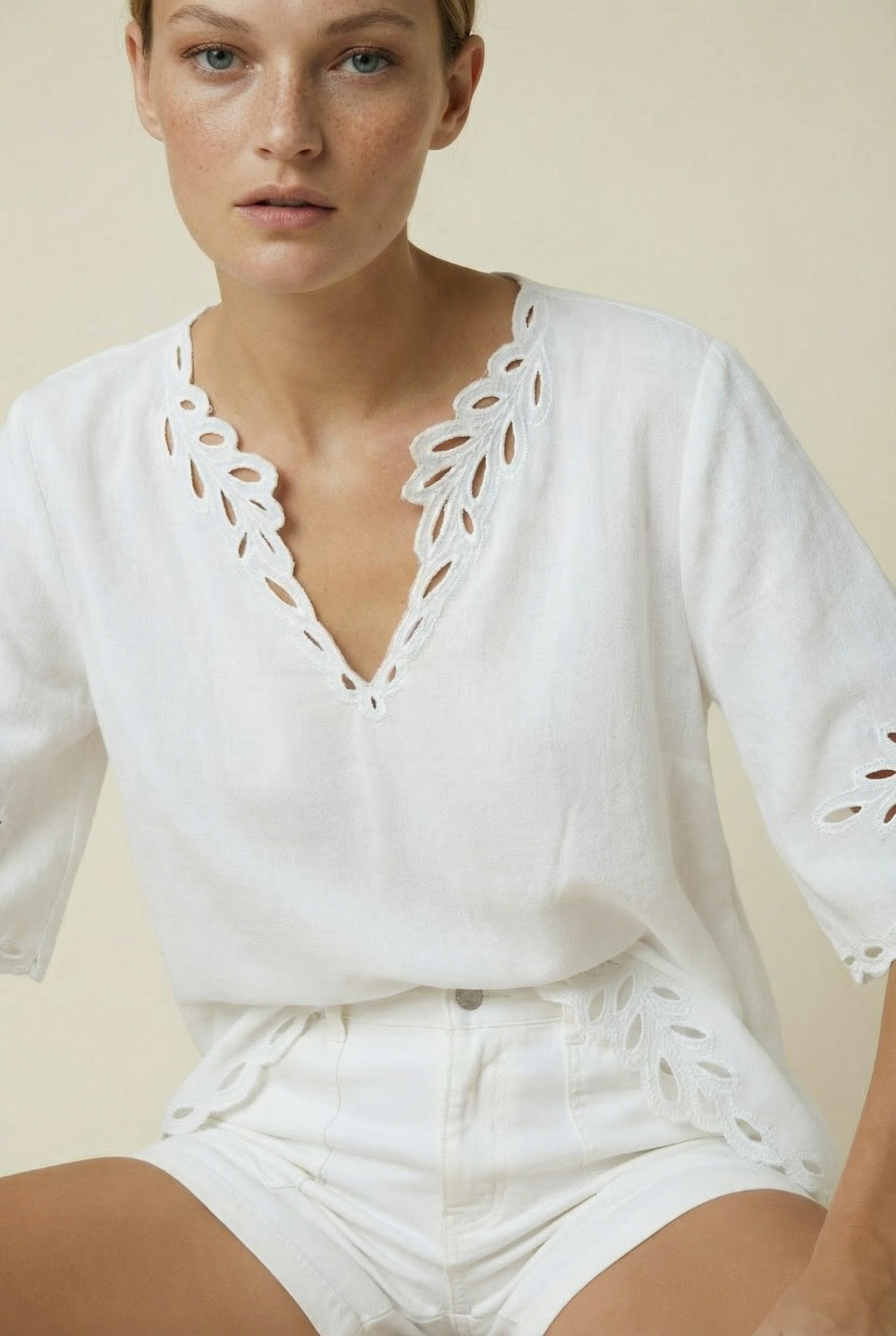 CORDELIA LINEN BLOUSE