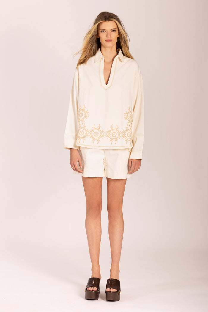 TINA DENIM ECRU SHIRT