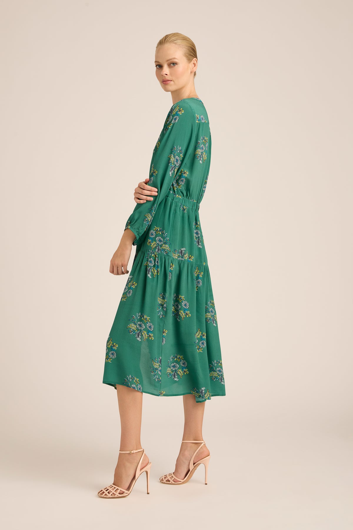 DAISY BOO FALL SILK CREPE MIDI