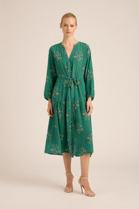 DAISY BOO FALL SILK CREPE MIDI