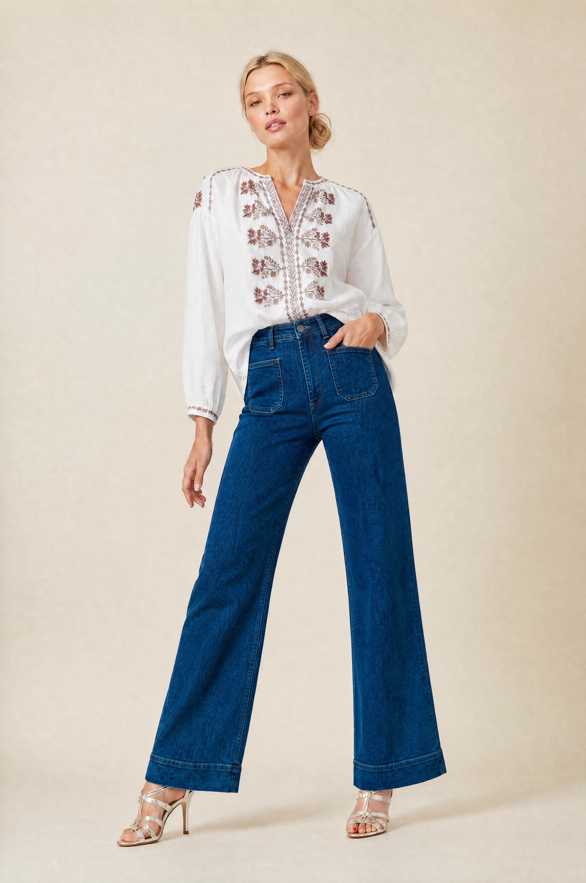 HELENA MODE BLUE DENIM JEANS BY ATTE. THE LABEL