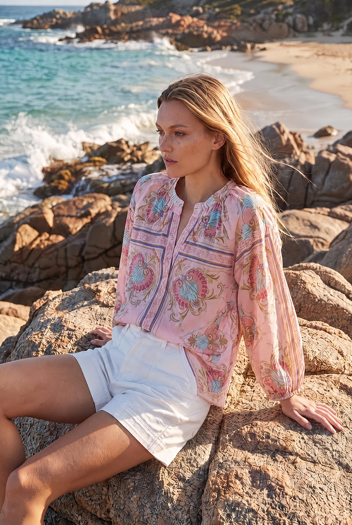 TWENTY COTTON NEPTUNE PINK SHIRT