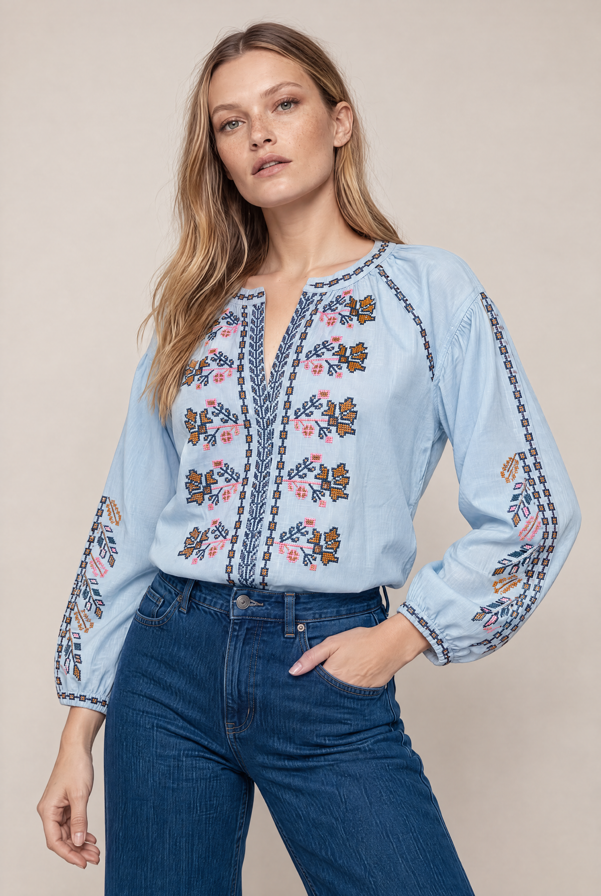TWENTY COTTON DAKOTA BLUE SHIRT