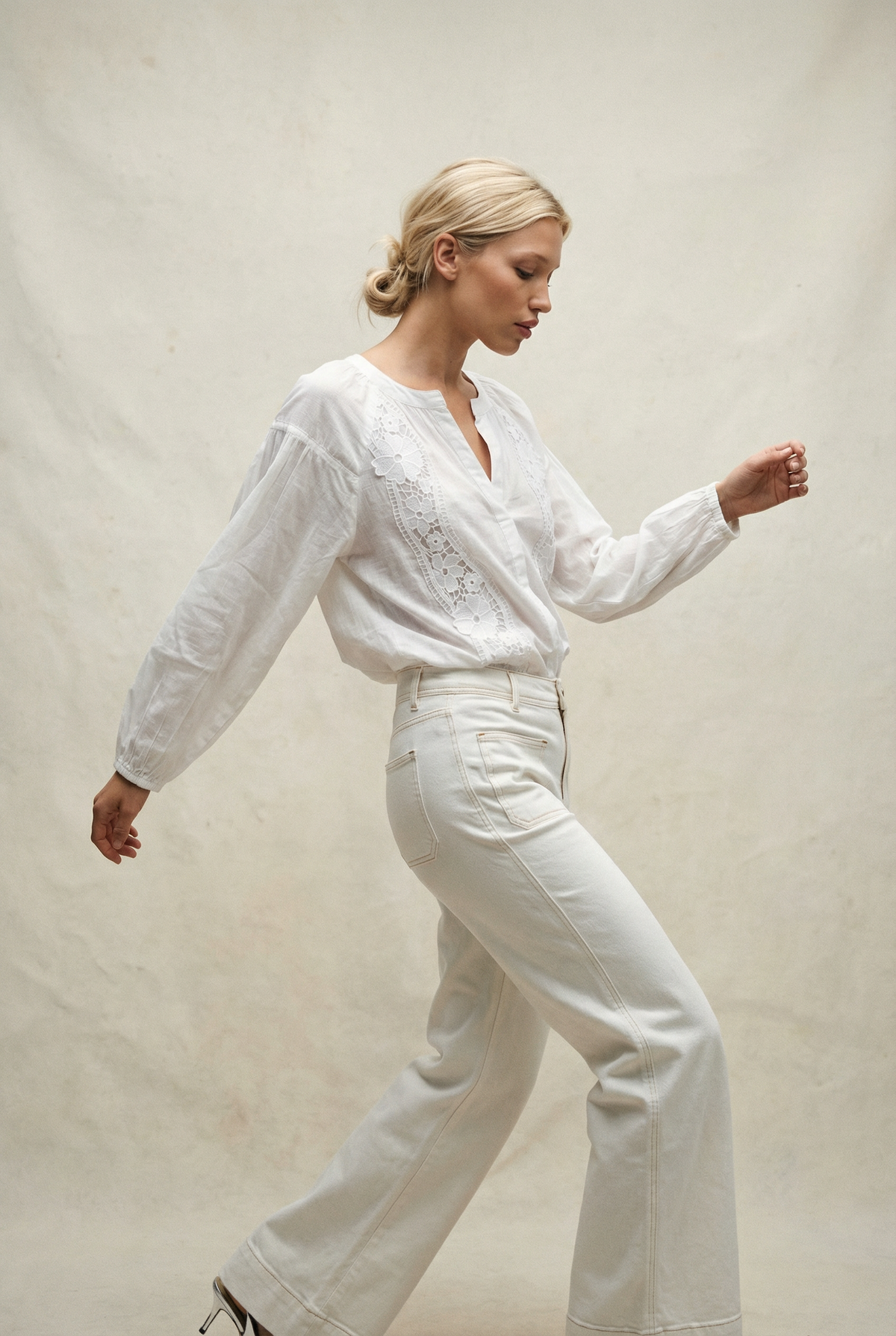 TWENTY LACE WHITE COTTON SHIRT