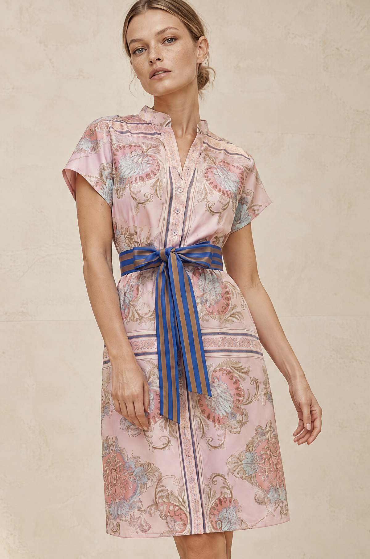 KATE CAP MIDI NEPTUNE PINK DRESS
