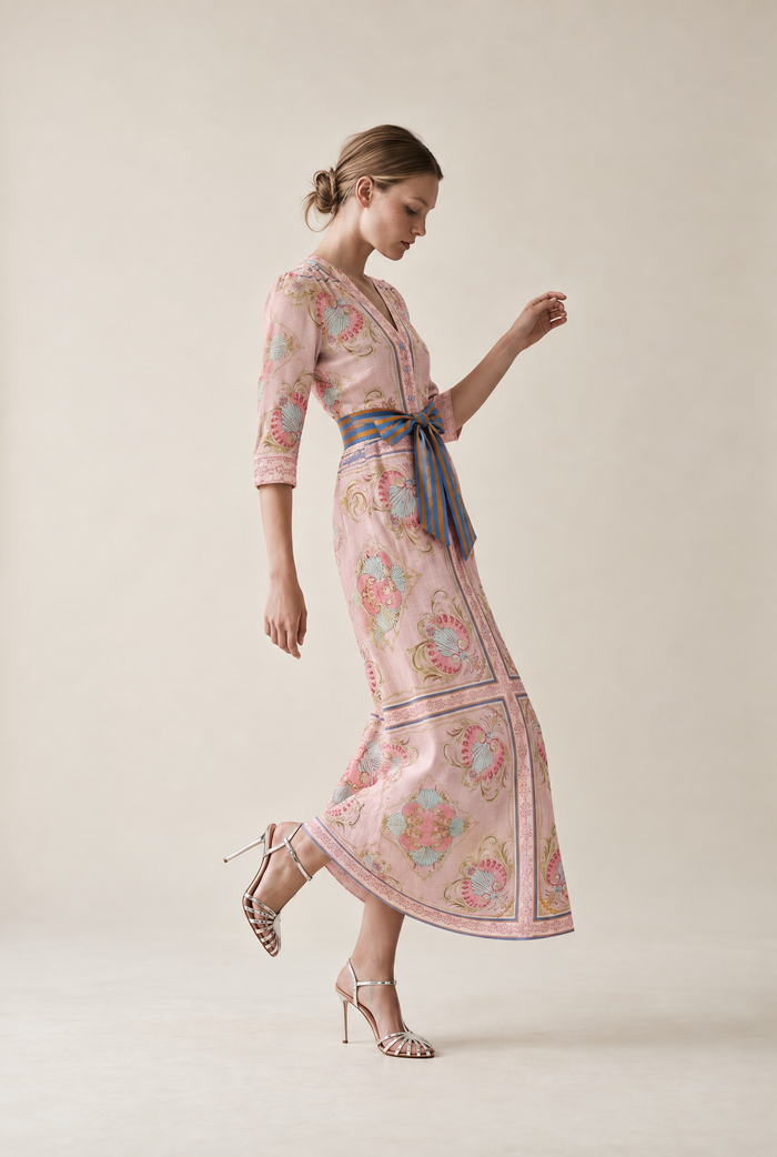 MARY COTTON NEPTUNE PINK MAXI