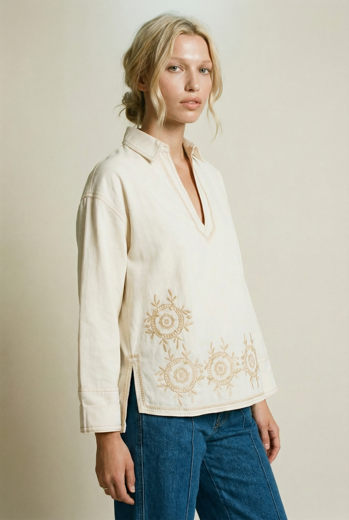 TINA DENIM ECRU SHIRT