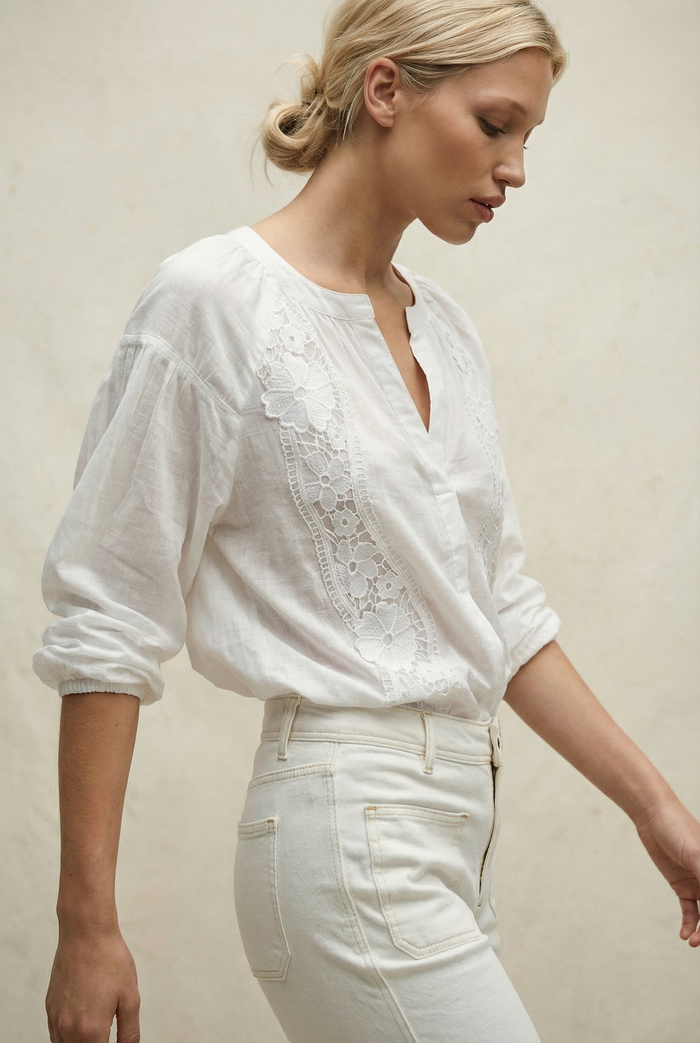 TWENTY LACE WHITE COTTON SHIRT