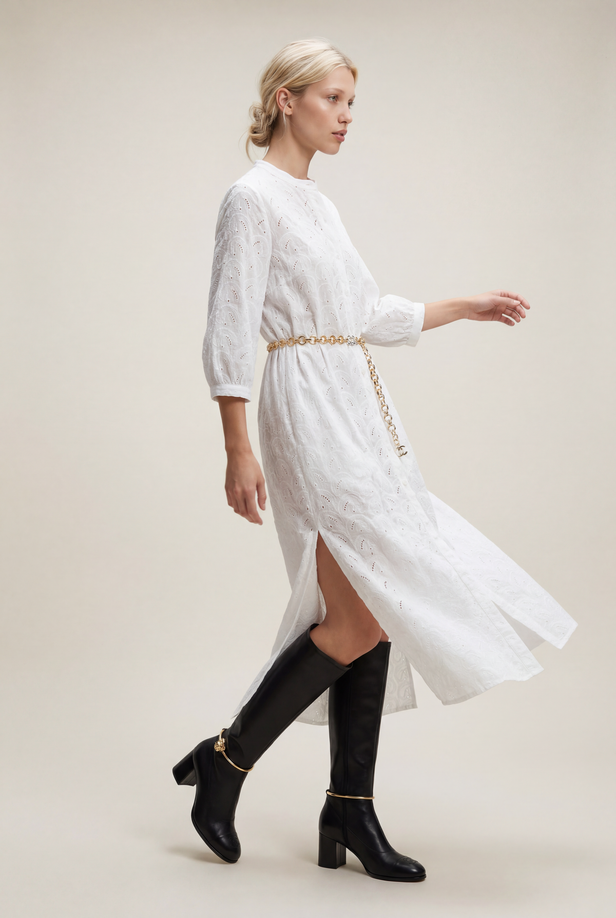 cute dresses with lace Floral Chiffon Lace Trim Mini Dress main image 1