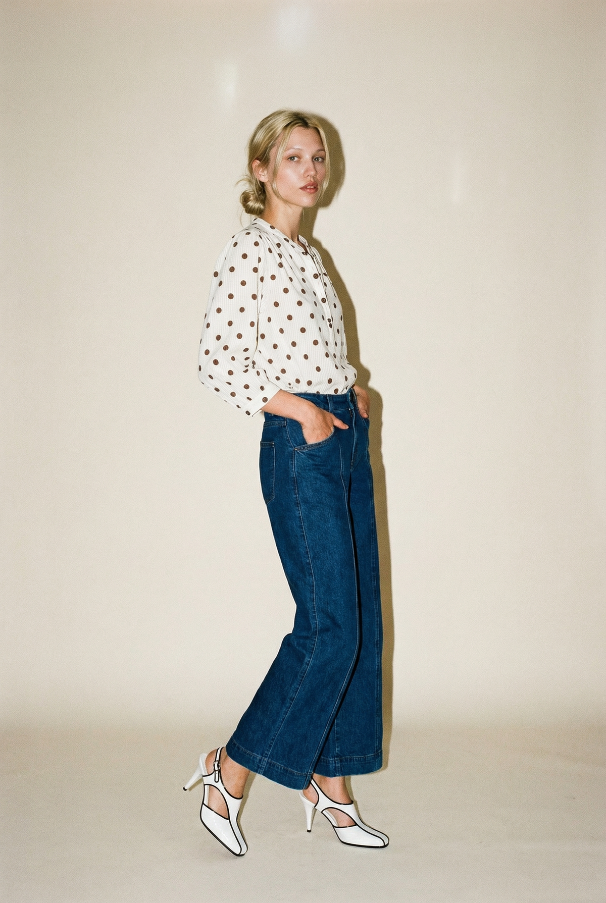 JANE POLKA COTTON SHIRT