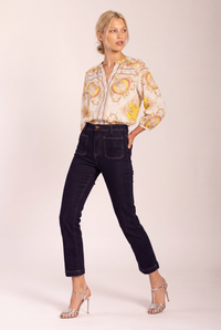 NAOMI RUNWAY BLUE DENIM JEANS BY ATTE. THE LABEL
