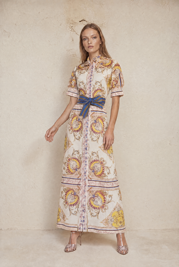 JULY NEPTUNE WHITE COTTON MAXI
