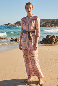 MARY COTTON NEPTUNE PINK MAXI