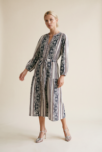 DAISY BOO FIFTEEN STRIPE FALL MIDI