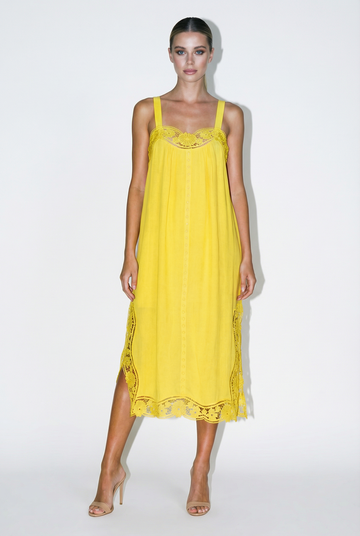 SAMPLE 1385 LIDO LINEN LONG DRESS