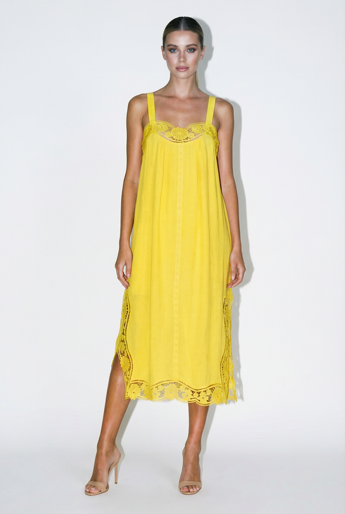 SAMPLE 1385 LIDO LINEN LONG DRESS