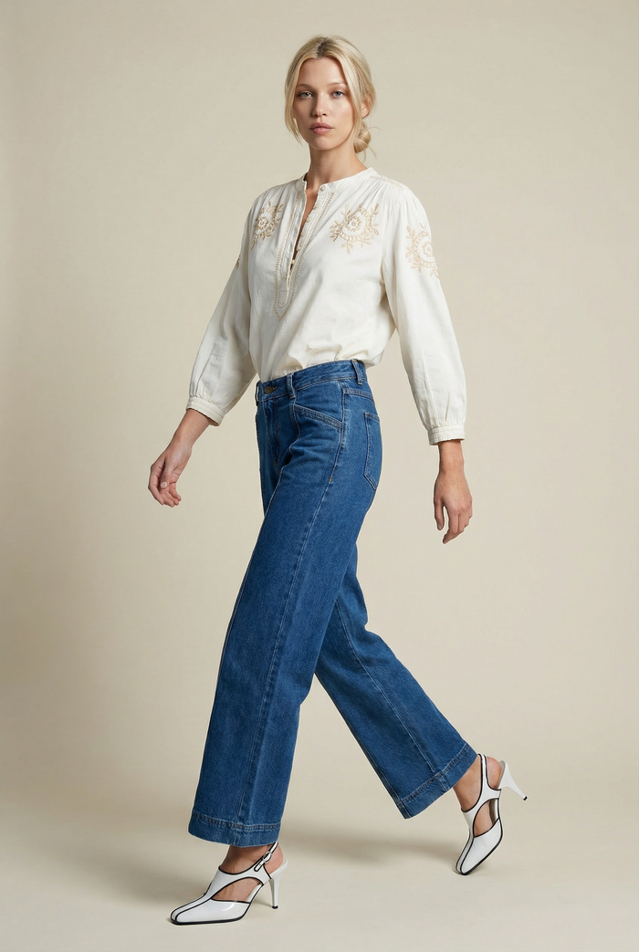 JANE DENIM ECRU SHIRT
