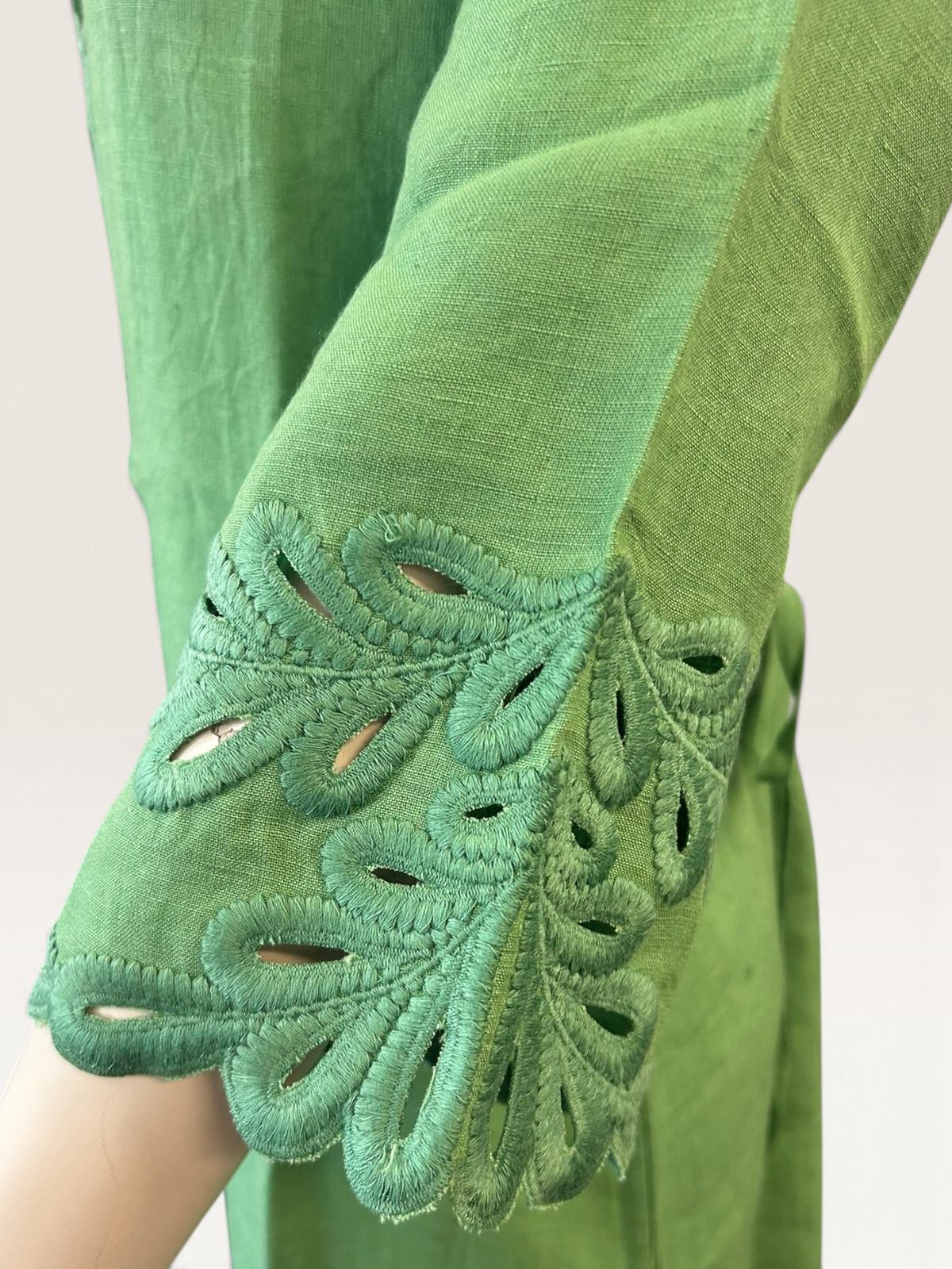 CORDELIA EMERALD LINEN MIDI