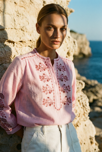 JANE DAKOTA PINK EMBROIDERED SHIRT