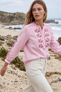 JANE DAKOTA PINK EMBROIDERED SHIRT