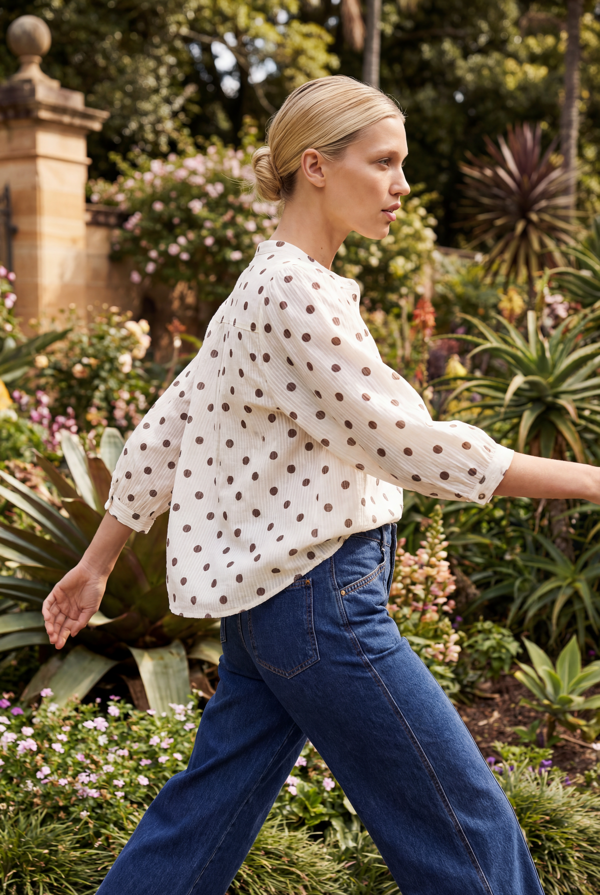 JANE POLKA COTTON SHIRT