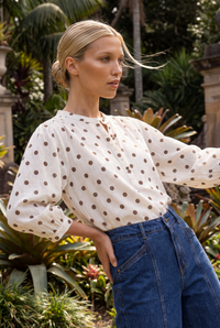 JANE POLKA COTTON SHIRT