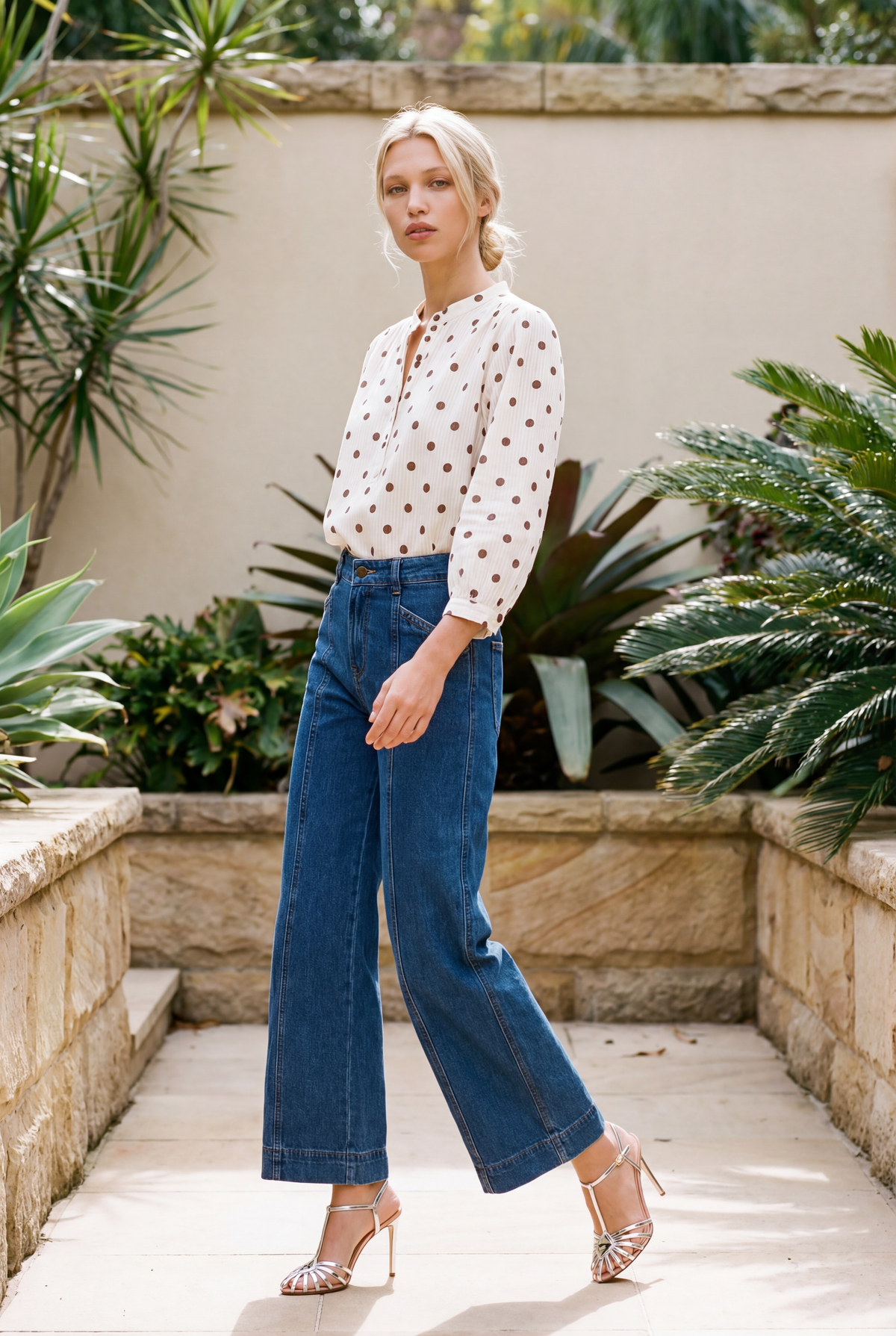 JANE POLKA COTTON SHIRT