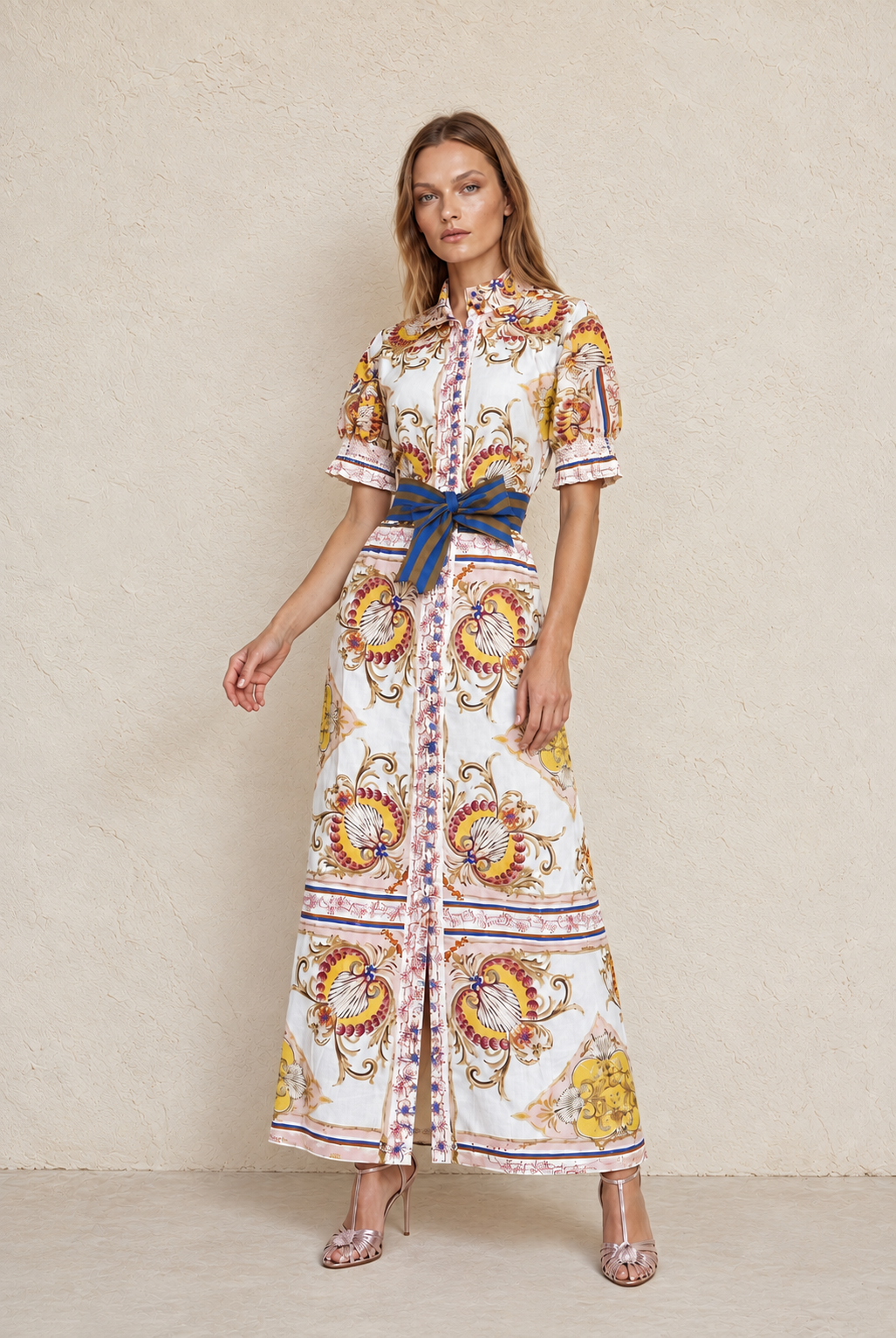 JULY NEPTUNE WHITE COTTON MAXI