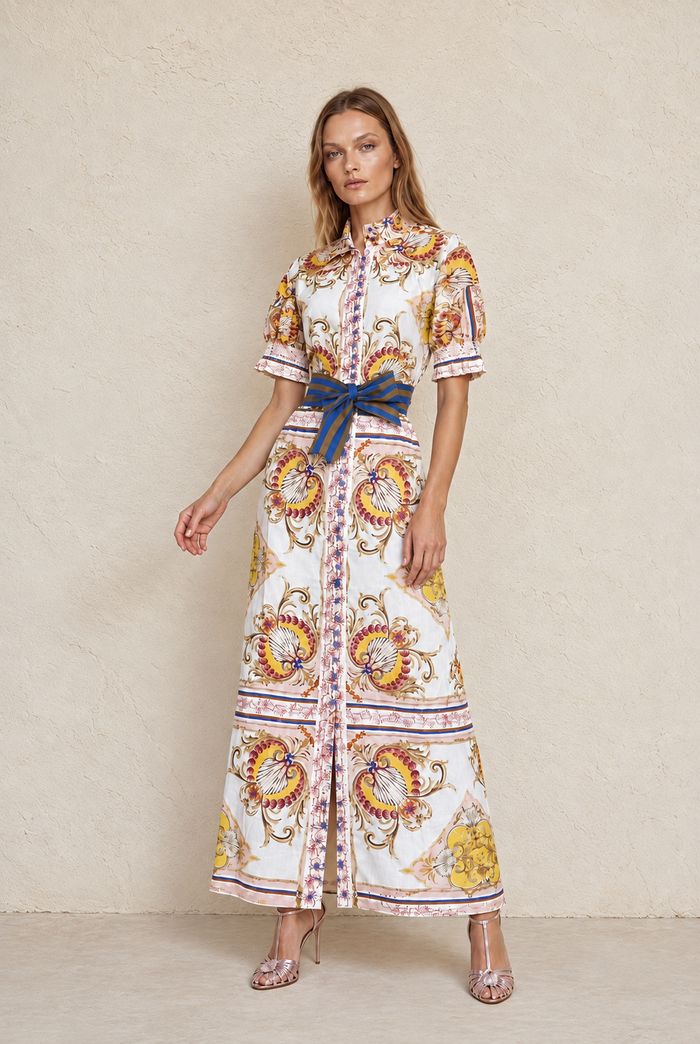 JULY NEPTUNE WHITE COTTON MAXI
