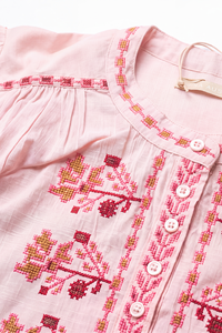 JANE DAKOTA PINK EMBROIDERED SHIRT