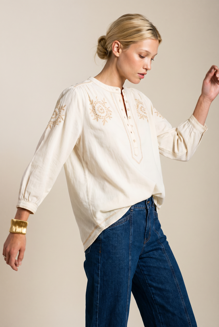 JANE DENIM ECRU SHIRT