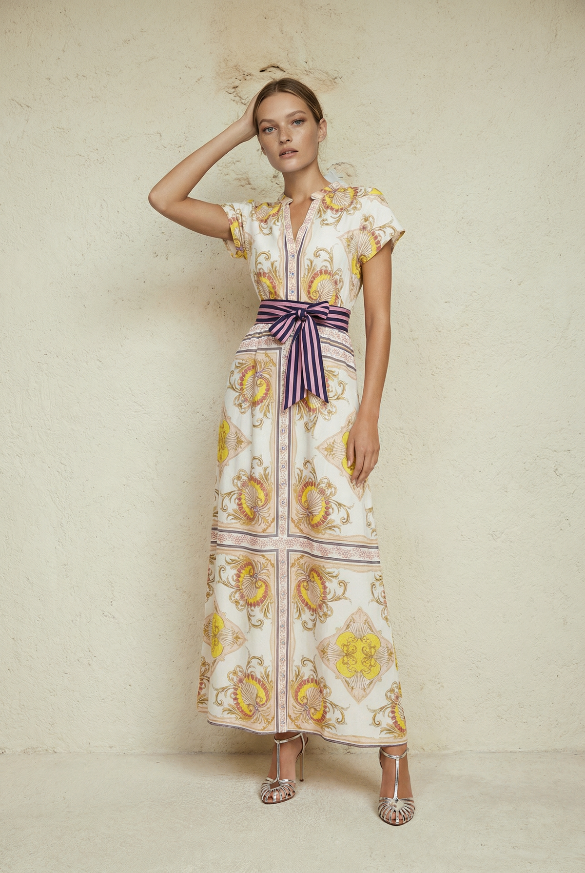 KATE CAP MAXI NEPTUNE WHITE DRESS